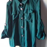 Camicetta color petrolio Made in Italy tg 42/44.