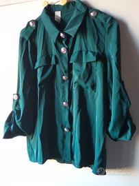 Camicetta color petrolio Made in Italy tg 42/44.
