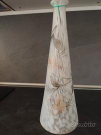 vaso decorato di vetro 
