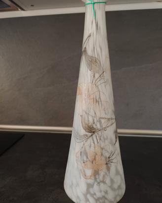 vaso decorato di vetro 