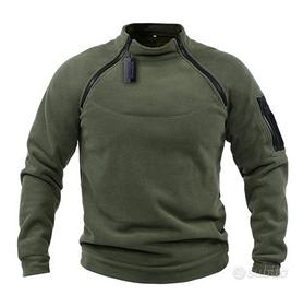 Felpa maglione verde militare Nuova