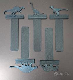Collezione 5 segnalibri a tema dinosauri