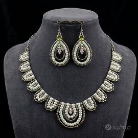 Collana Artigianale Vintage Orecchini Art decò