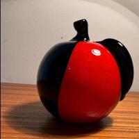 Mela artistica  in vetro di murano