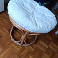 sedia pouf in vimini