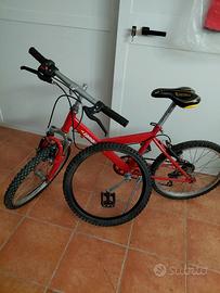 Bici Lombardo Rossa + Copertone Nuovo Incluso