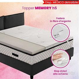 Topper Memory Foam  h 5 cm 165x195 Made in Italy