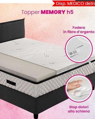 Topper Memory Foam  h 5 cm 165x195 Made in Italy