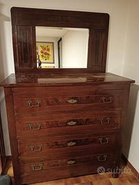 Tris mobili vintage noce/radica 