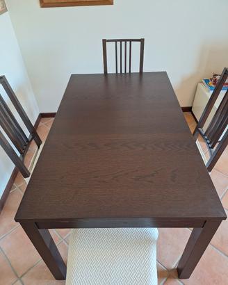 Tavolo allungabile Ikea + 4 sedie