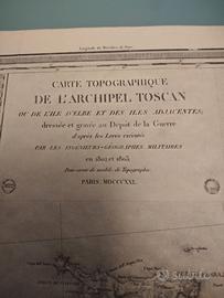 Carta topographique  archipel toscan 1802
