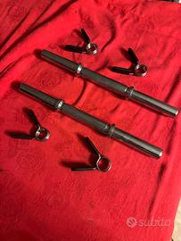 Coppia Aste Manubri in Acciaio + 4 Molle