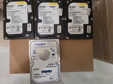 HARD DISK 80 GB SATA   +  80 GB  IDE FORMATTATI
