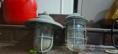 2 lampade antiche vintage