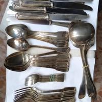 servizio posate da 12 laminato in argento 800