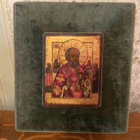 Antica Icona Ortodossa Dorata – San Nicola