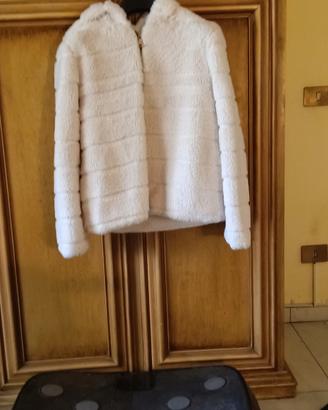 Giubbotto pellicciotto panna