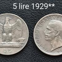 5 lire 1929**