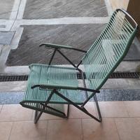 sedia sdraio vintage epoca 