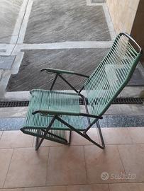 sedia sdraio vintage epoca 