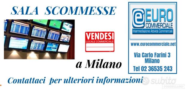 018/25 SALA SCOMMESSE a Milano di mq 300