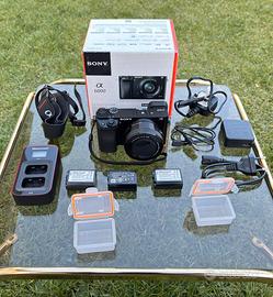 Sonny A 6000 Fotocamera Con 3 Batteria