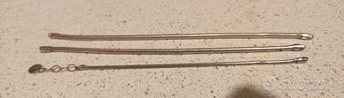 n.3 braccialetti in argento sterling 925