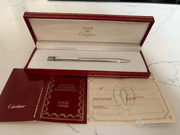 Penna a sfera Must De Cartier argento