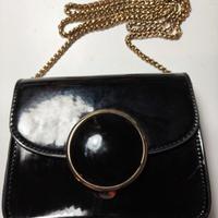 Piccola borsa nera vernice 