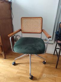 Sedia da ufficio vintage stile Marcel Breuer Cesca
