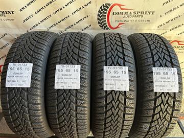 4 PNEUMATICI 195/65 R15 DUNLOP INVERNALI SEMINUOVE