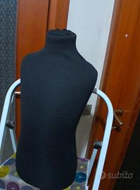 Busto Polistirolo Vintage rivestito in tessuto
