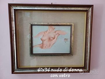 Quadri carboncino nudo donna
