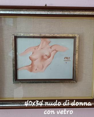 Quadri carboncino nudo donna