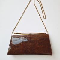 Elegante Pochette Vintage vera pelle di serpente
