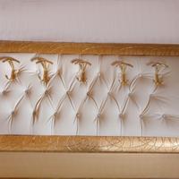 Appendiabiti capitonne' swarosky, cornice oro