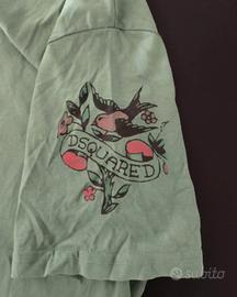 T-shirt Vintage Dsquared2 "Aloha Whykiki" – Verde 