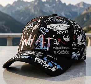 Capellino baseball streatwear grafitti y2k