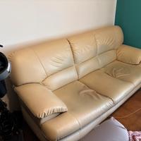 Divano 3 posti in vera pelle