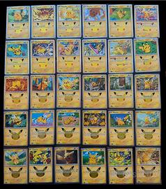 Pokemon 30c 30 anniversario Pikachu 30/30 completa