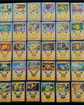 Pokemon 30c 30 anniversario Pikachu 30/30 completa
