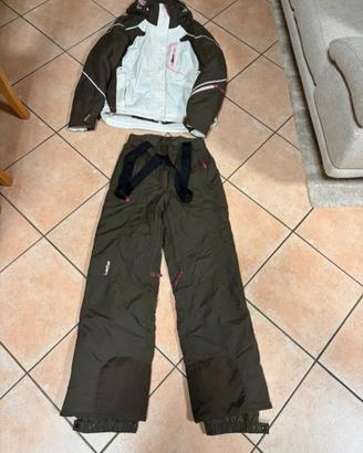 Completo da sci giacca e pantaloni taglia 38