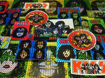 Adesivi prismatici KISS hard rock gruppo musicale