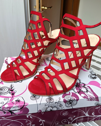 Sandali tacco colore rosso