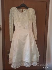 Abito da cerimonia bianco avorio Tg 44/46
