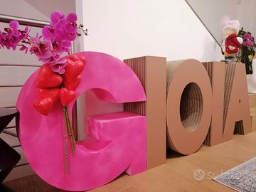 Lettere in cartone ondulato - Iniziali nome