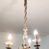 Lampadario d'argento 3 luci