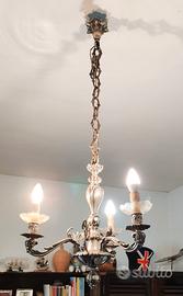 Lampadario d'argento 3 luci