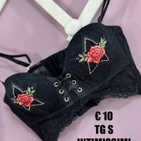 REGGISENO LINGERIE NERO PIZZO INTIMISSIMI