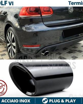 TERMINALE di Scarico VW GOLF 6 Acciaio Inox Nero